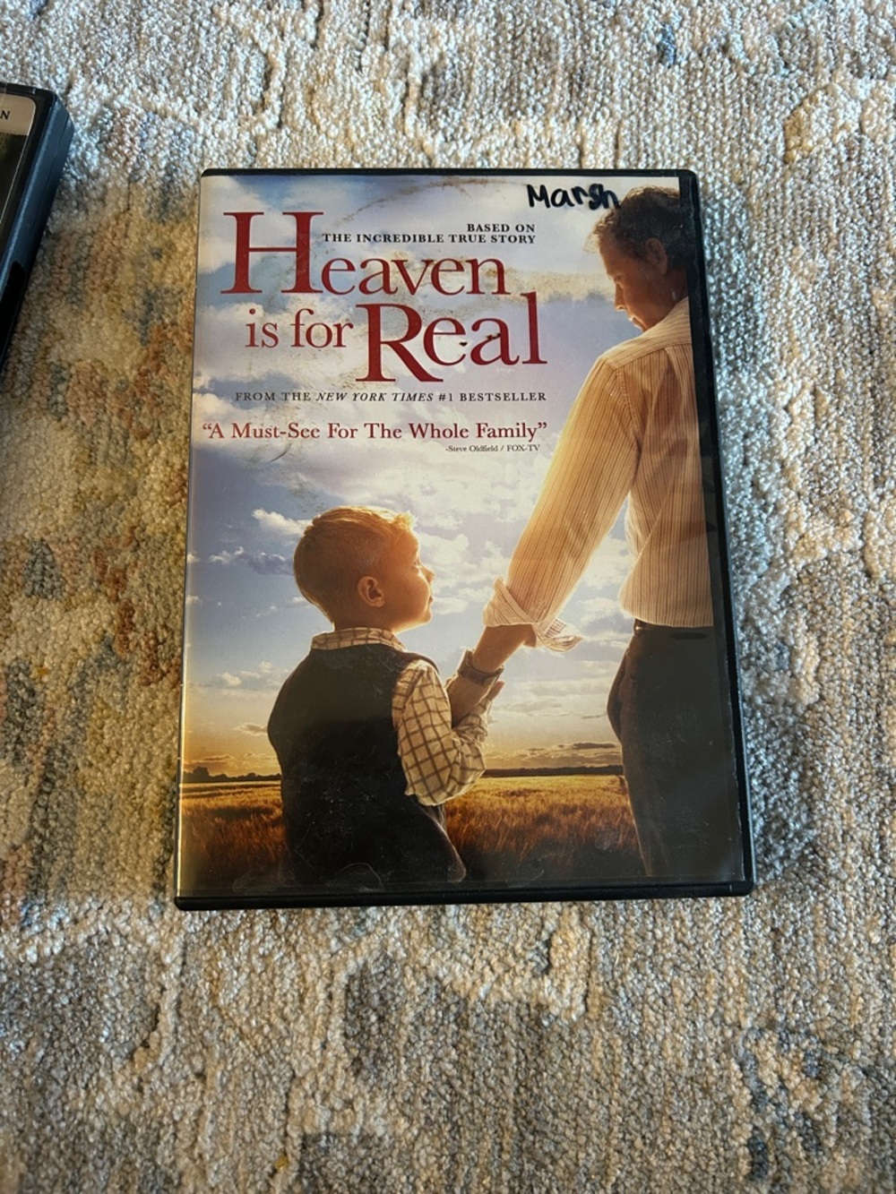 Heaven Is for Real DVD - White, Blue, Brown Cover